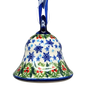 Ceramic Holiday Bell - Winter Wonderland Pattern