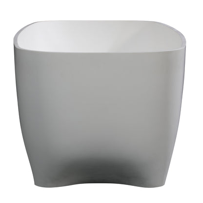 ALFI brand  AB9980 67" White Matte Solid Surface Resin Bathtub