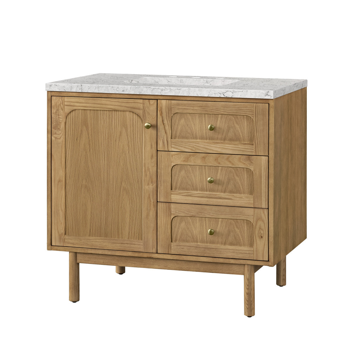 Laurent 36" Single Vanity Cabinet, Light Natural Oak
