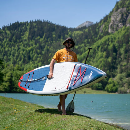 Aqua Marina Hyper BT-23HY02 Navy Touring SUP With Hydrodynamic Rail Edges & Adjustable Bungee, 12FT (SAK23285)