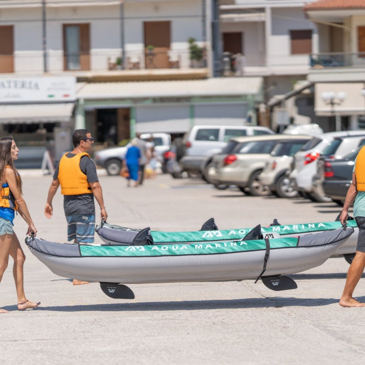 Aqua Marina Laxo 320 2-Person Recreational Kayak With High-Back Seat And Adjustable Cargo Bungee, 10FT (SAK01396)