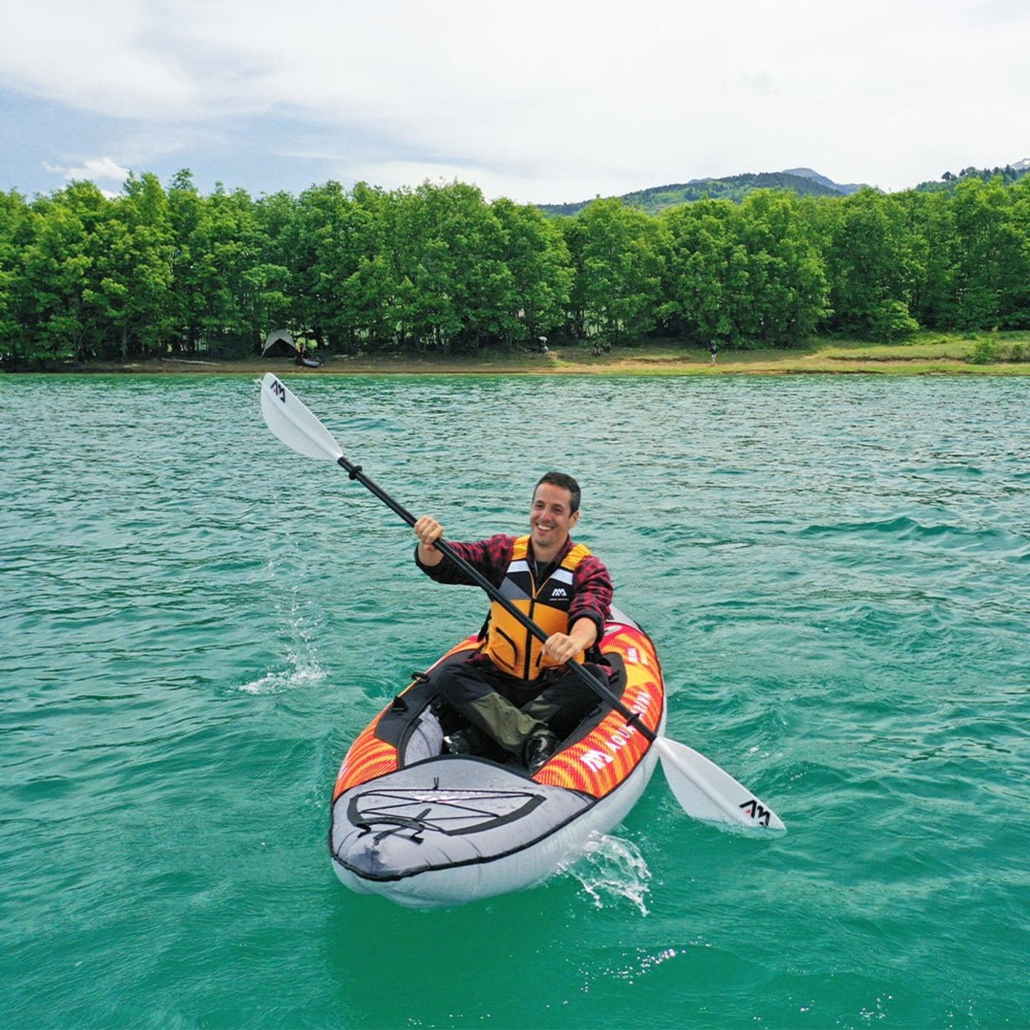 Aqua Marina Memba 330 1-Person Ultra Stiff Touring Kayak With Double Wall Fabric Floor, 10FT (SAK56789)