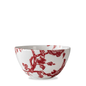 Arcadia Crimson Red Porcelain Dinnerware – Premium Floral Coastal Tableware