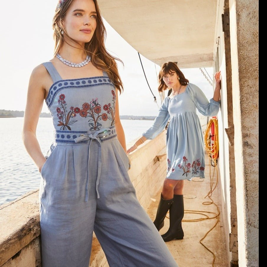 Arley Jumpsuit - Oyster Factory Embroidery