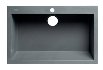 ALFI brand AB3020DI 30" Drop-In Single Bowl Granite Composite Kitchen Sink