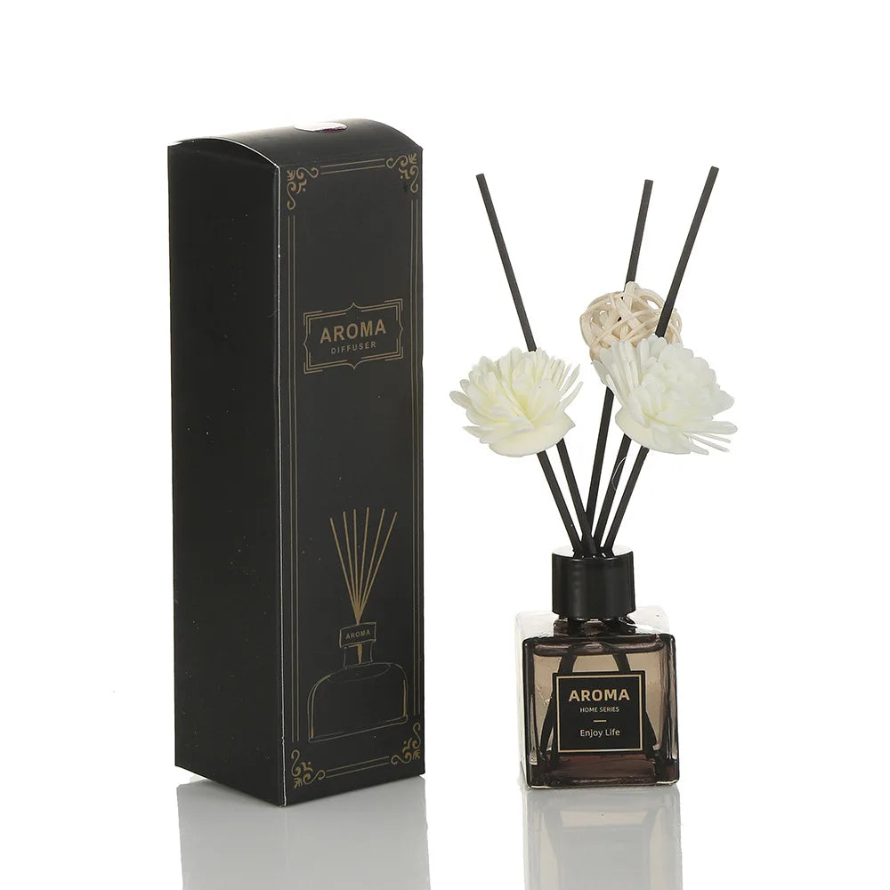 50ml Aroma Oil Reed Diffuser Set With Artificial Flowers