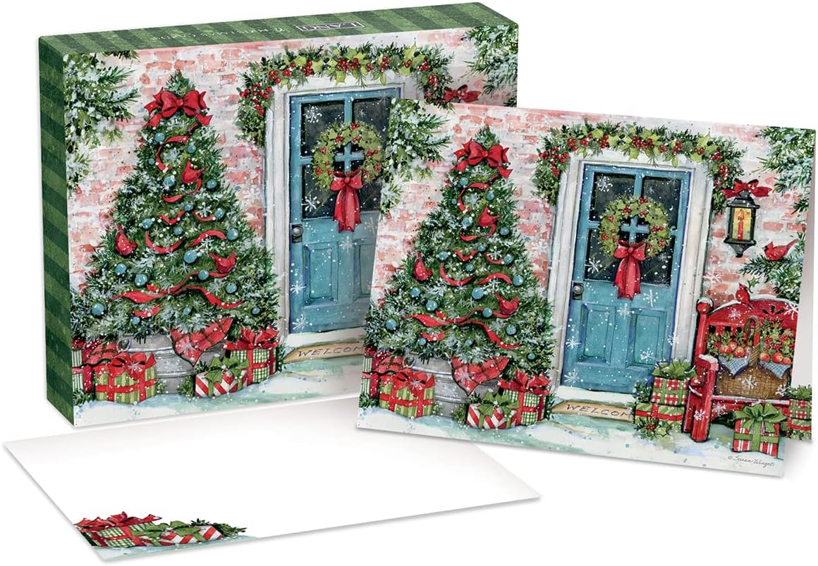 Greenery Greetings  Boxed Christmas Cards