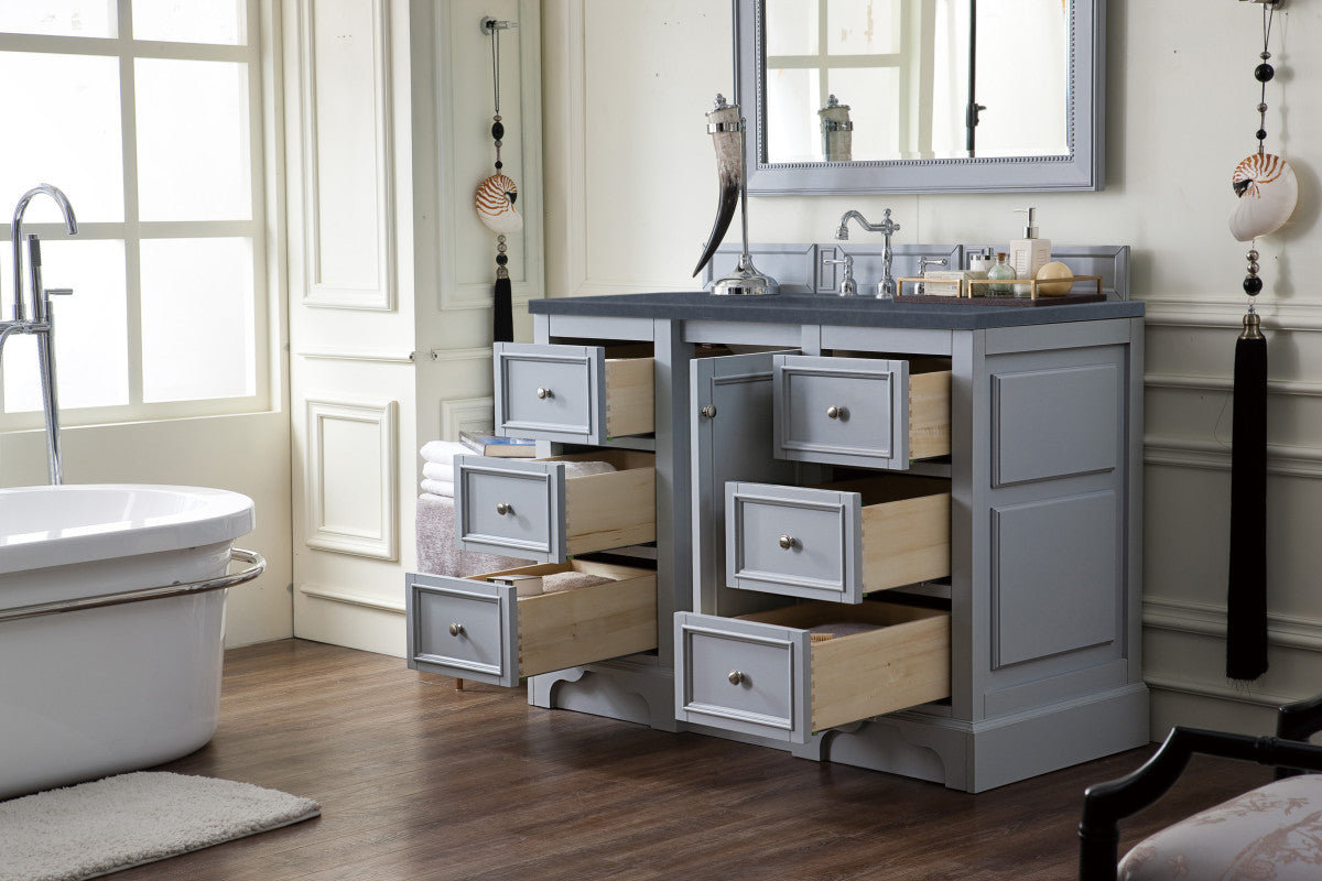 De Soto 48" Single Vanity Cabinet, Bright White