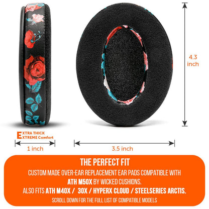 ATH M50X Earpads - Velour Hybrid