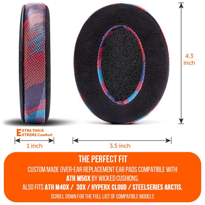 ATH M50X Earpads - Velour Hybrid
