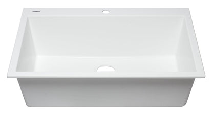 ALFI brand AB3322DI 33" Single Bowl Drop In Granite Composite Kitchen Sink