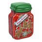 Jar Shaped Christmas Cookie Gift Tin -  Happy Holidays Gingerbread