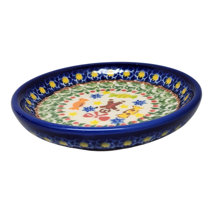 Ceramic Snack Plate - Gingerbread Celebration Pattern