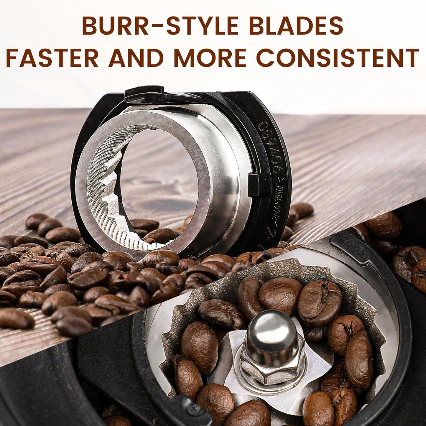 Automatic Coffee Grinder, Electric Burr One-Touch Grinder with 35 Grind Settings for Drip/Espresso/PourOver/ColdBrew, 2-12 Cup Dose Selection B8002
