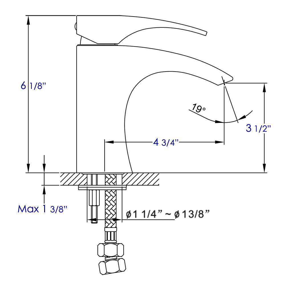 ALFI brand AB1586 Single Lever Bathroom Faucet