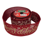 2.5" x 3 Yard Christmas Ribbon - Red Merry Christmas