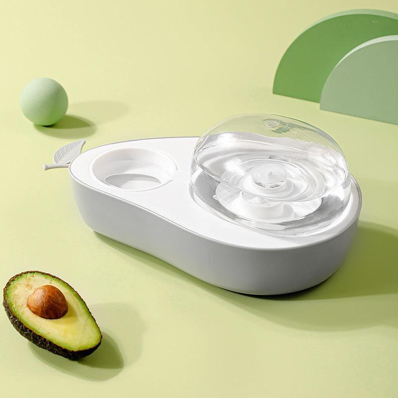 Avocado Pawsome Pet Feeding Set: Automatic Food Bowl And Water
