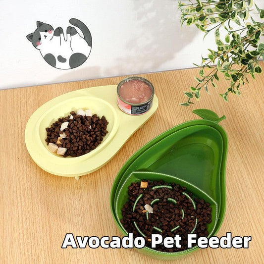 Avocado Pawsome Pet Feeding Set: Automatic Food Bowl And Water