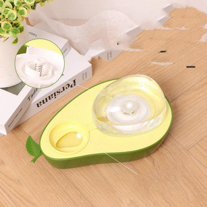Avocado Pawsome Pet Feeding Set: Automatic Food Bowl And Water
