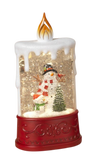 Christmas B/O Lighted Spinning Water Globe Candle