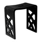 ALFI brand  ABST88BM Black Matte Solid Surface Resin Bathroom / Shower Stool