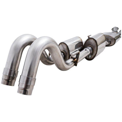 AWE 2016-2023 Toyota Tacoma 0FG Catback Exhaust w/ BashGuard - Dual Diamond Black Tips
