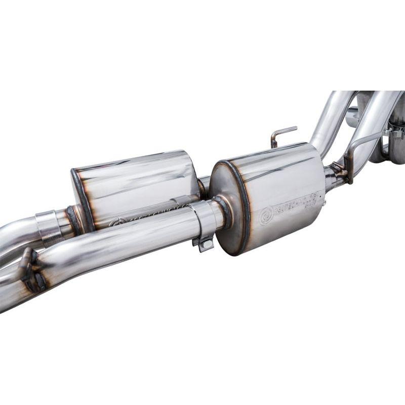 AWE 2016-2023 Toyota Tacoma 0FG Catback Exhaust w/ BashGuard - Dual Diamond Black Tips