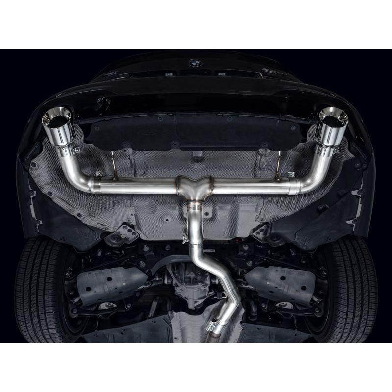 AWE 19-23 BMW 330i / 21-23 BMW 430i Base G2X Track Edition Axle Back Exhaust - Chrome Silver
