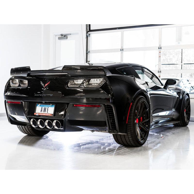 AWE Tuning 14-19 Chevy Corvette C7 Z06/ZR1 (w/o AFM) Track Edition Axle-Back Exhaust w/Chrome Tips