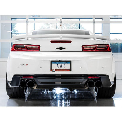 AWE Tuning 16-19 Chevy Camaro SS Res Cat-Back Exhaust -Touring Edition (Quad Diamond Black Tips)