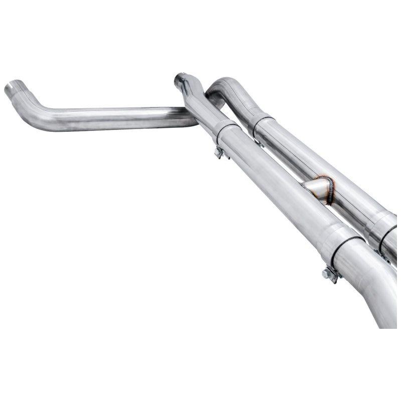 AWE Tuning 22-23 GMC Sierra 1500 AT4X 6.2L 0FG Catback Split Dual (Flat Bumper) - Bashguard(No Tips)