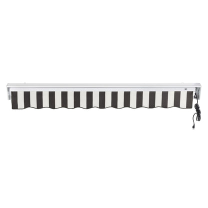 [16x10FT] Awntech Destin Premium Electric Outdoor Motorized Retractable Awning [DTL16/DTR16-SBY] (SAK69832)