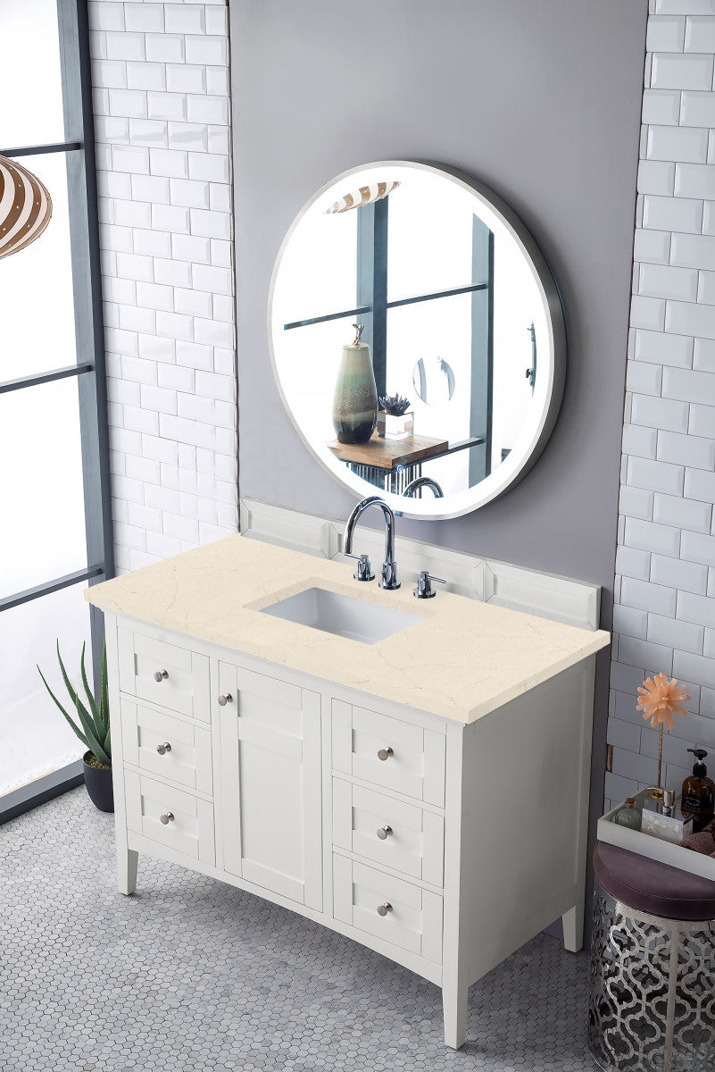 Palisades 48" Single Vanity Cabinet, Bright  White