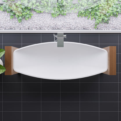 ALFI brand HammockTub1 HammockTub1 79" Acrylic Suspended Wall Mounted Hammock Bathtub