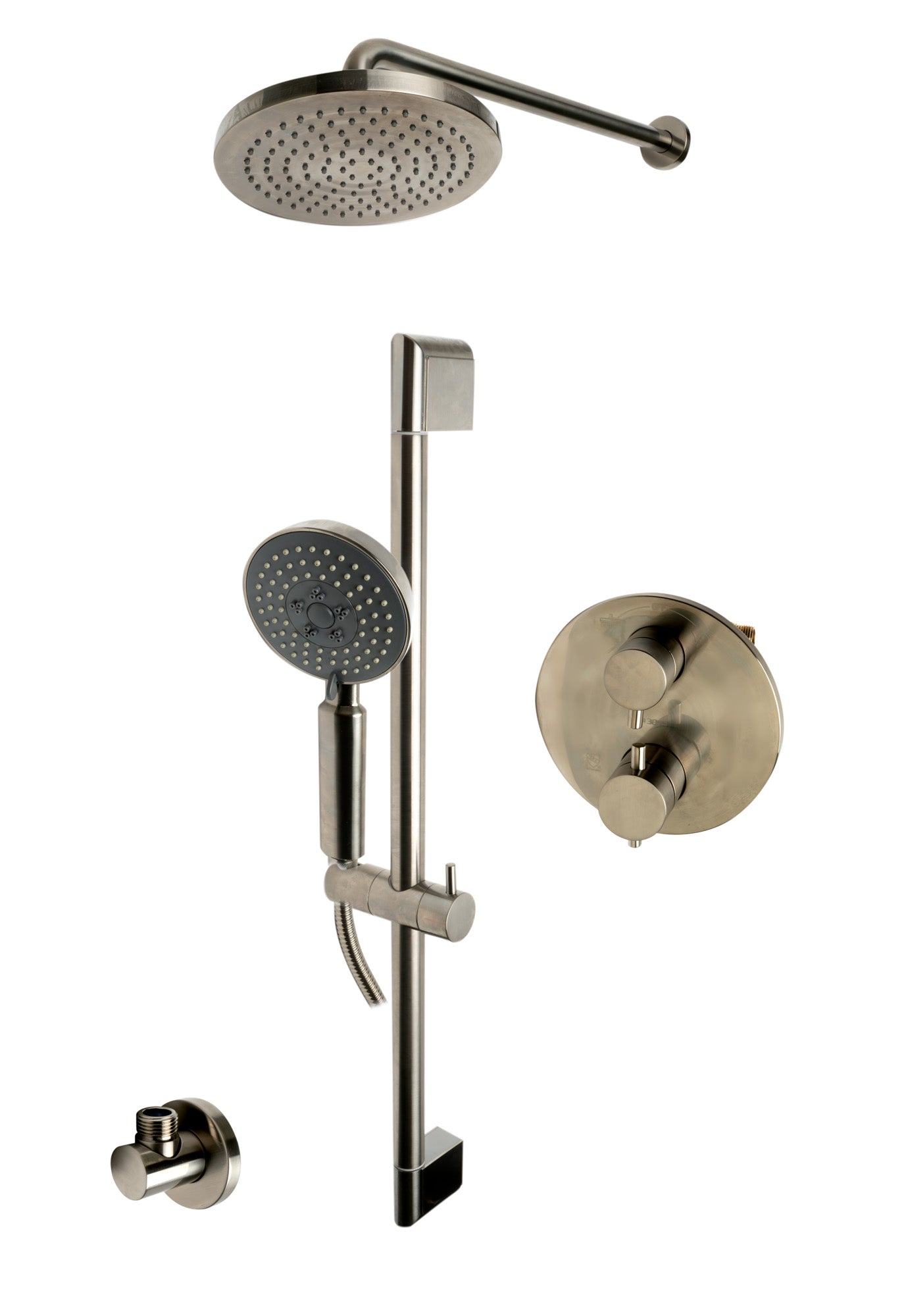 ALFI brand AB2545 Round Style 2 Way Thermostatic Shower Set