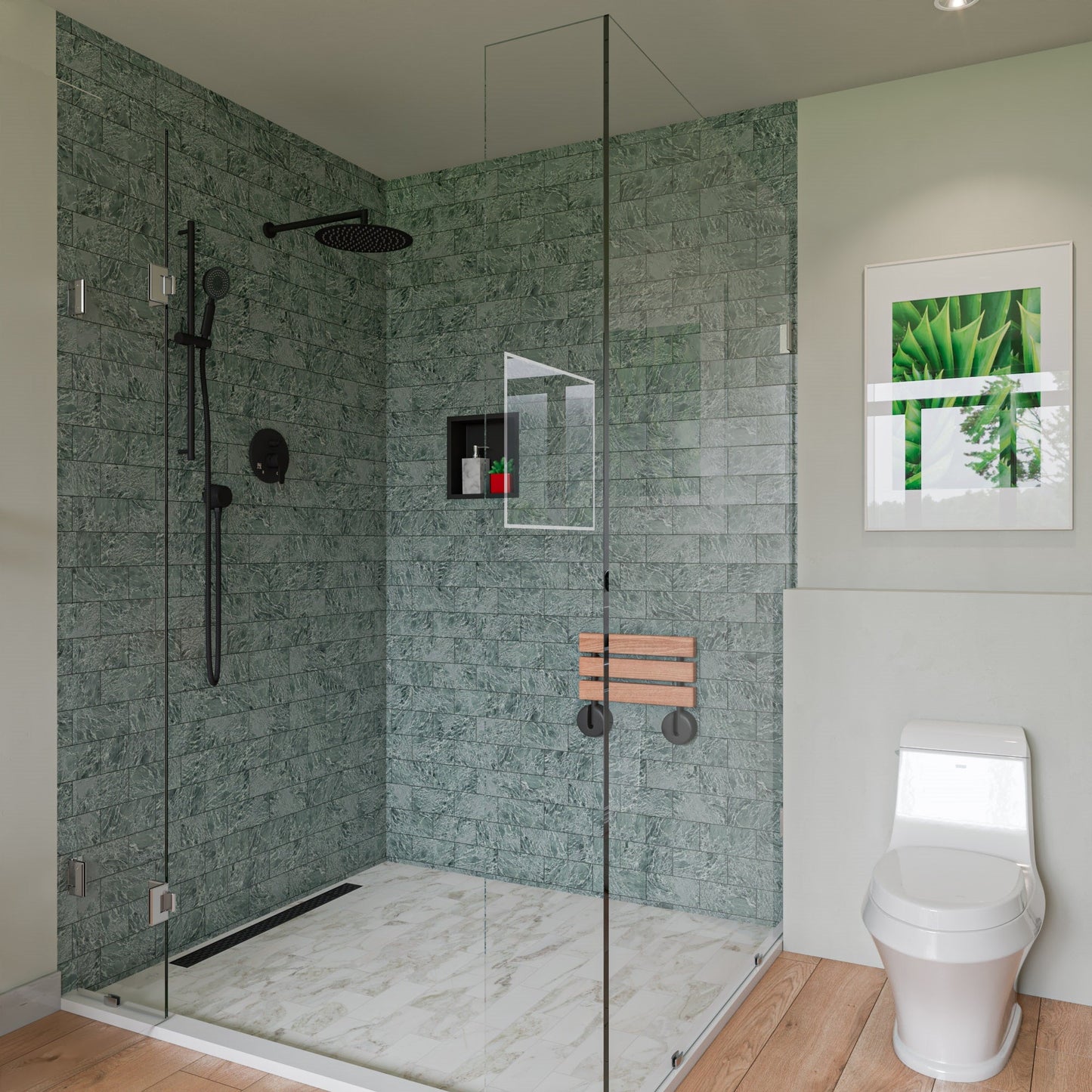 ALFI brand ABNC1212 12" x 12"  Square Single Shelf Bath Shower Niche