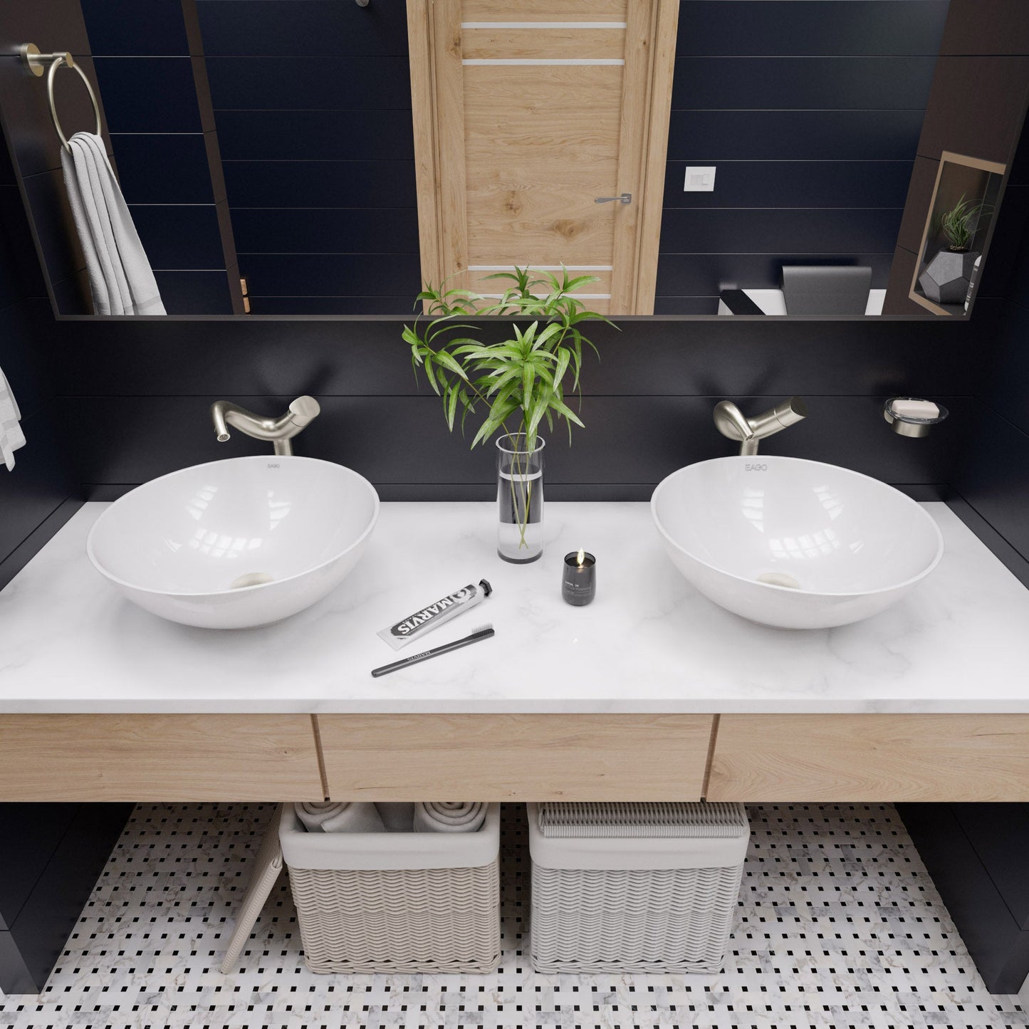 ALFI brand AB1570 Tall Wave Single Lever Bathroom Faucet