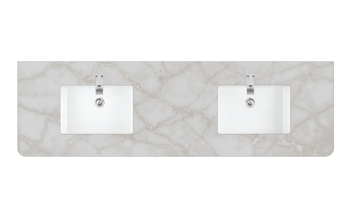 72" Single Radius Cut Top, 3 CM Silestone w/ Sink