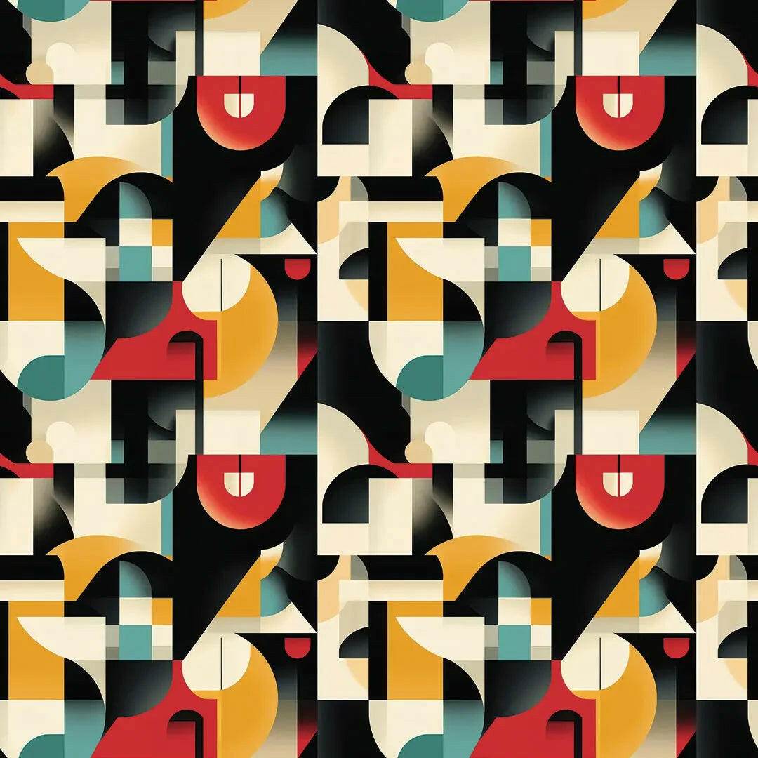 Retro Metro Geometric Mural