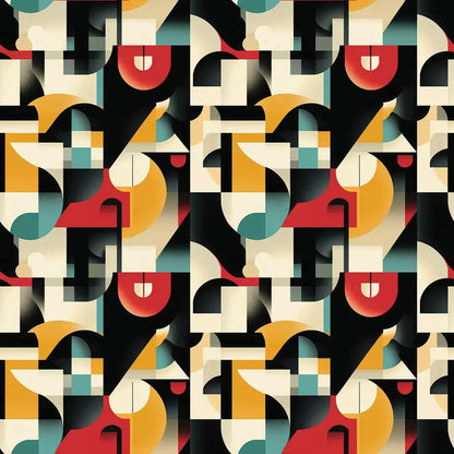 Retro Metro Geometric Mural