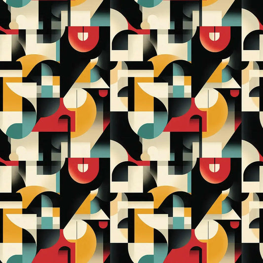 Retro Metro Geometric Mural