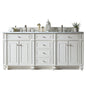 Bristol 72" Double Vanity Cabinet, Bright White