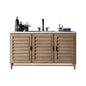 Portland 60" Single Vanity Cabinet, Whitewashed Walnut
