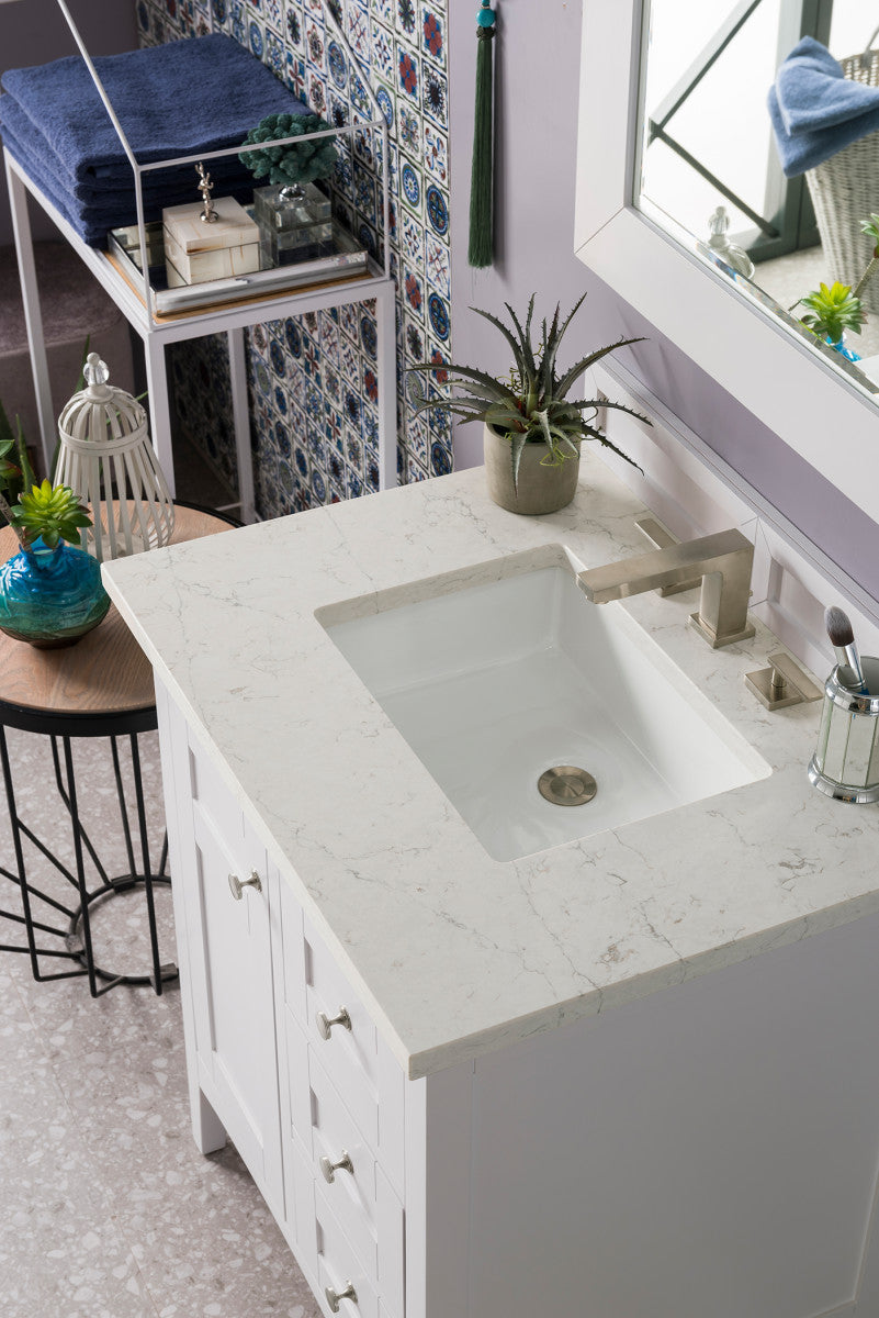 Palisades 30" Single Vanity Cabinet, Bright White