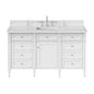 Brittany 60" Single Vanity in Bright White