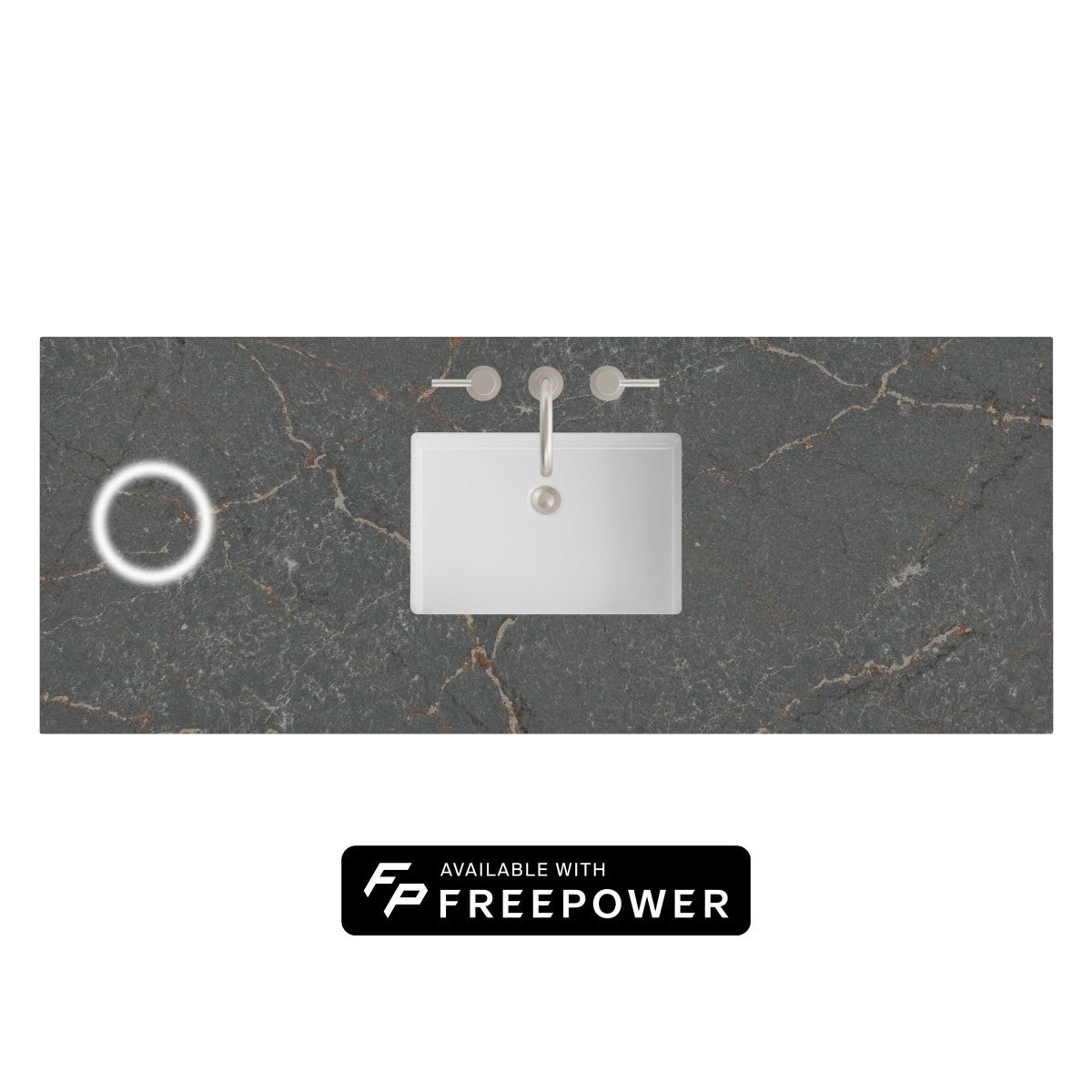 60" Single Top, 3 CM Silestone w/ Sink