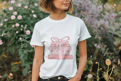 Customizable: Pink Coquette Book Club Tee
