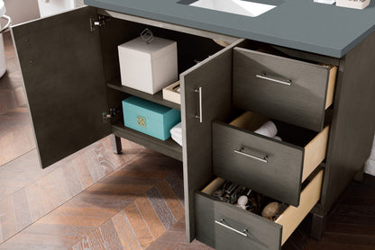 Metropolitan 48" Single Vanity Cabinet, Silver Oak