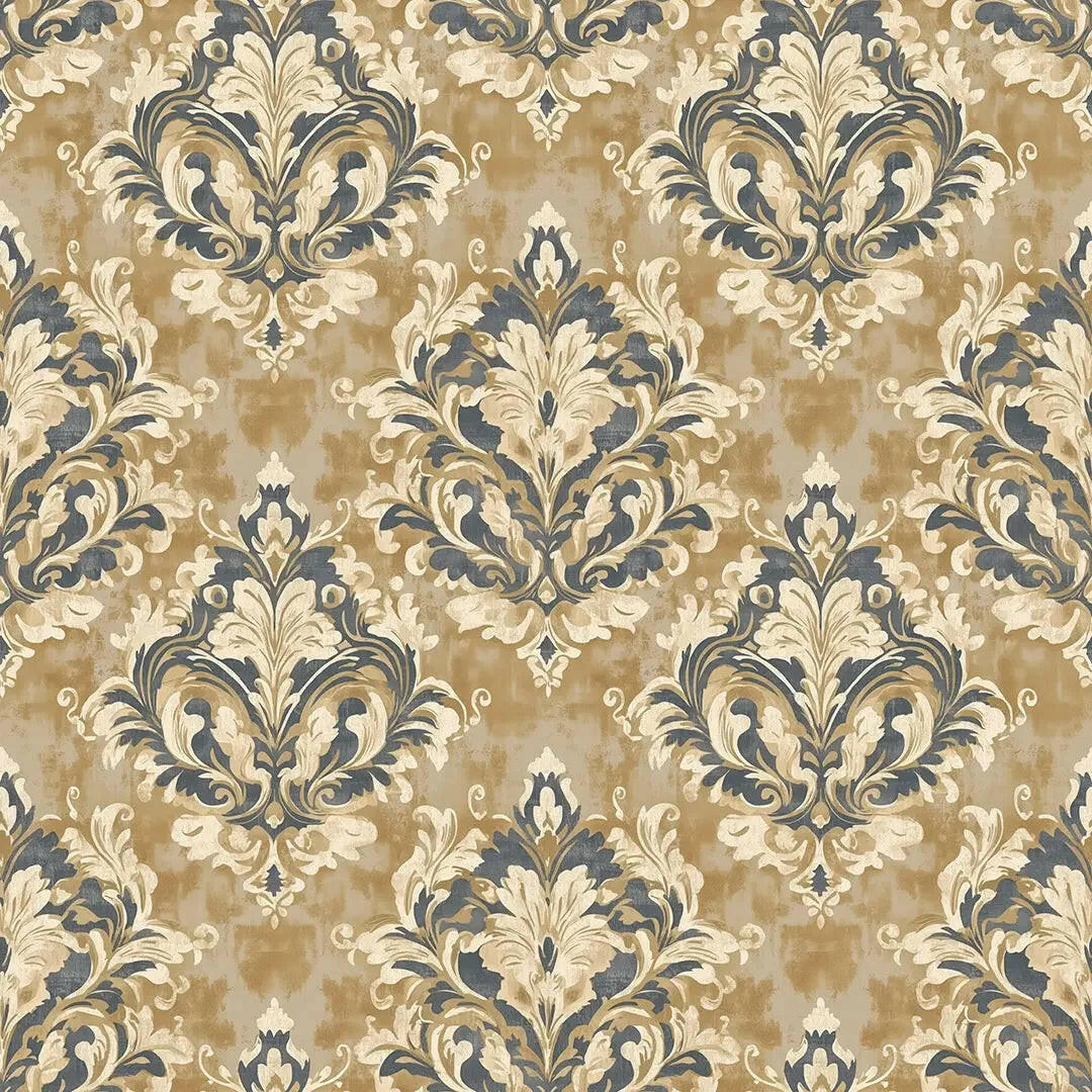 Gilded Slate Heritage Damask