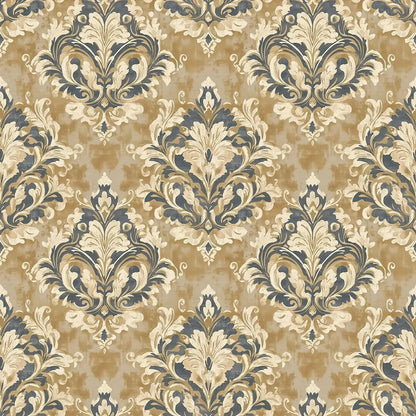 Gilded Slate Heritage Damask